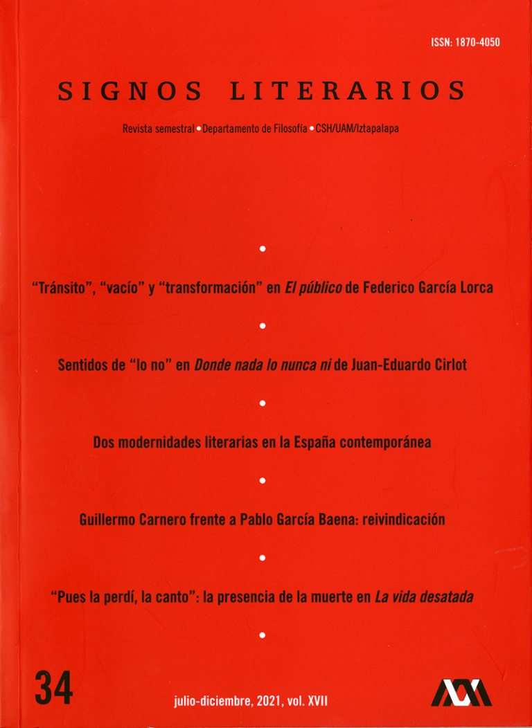 Portada: Signos literarios 34