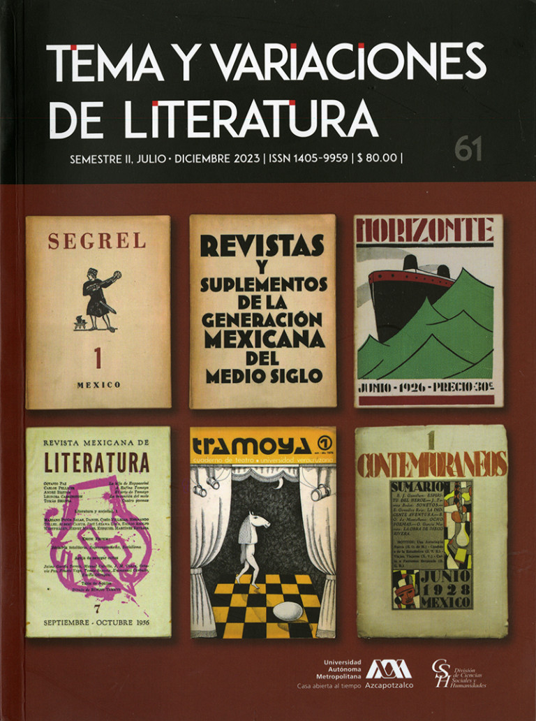 Portada: Tema y variaciones de literatura 61